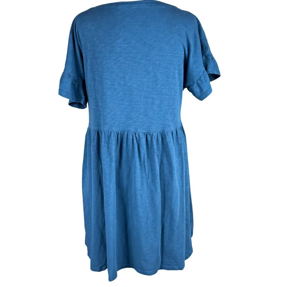 Natural by KNOWN SUPPLY V-Neck Dress in Organic Cotton Size XS - Picture 7 of 11